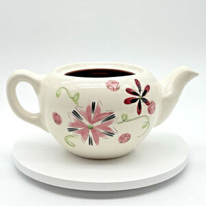 Stangl Pottery Carnival Tea Pot 4.5" MCM Pink Green Black NO LID